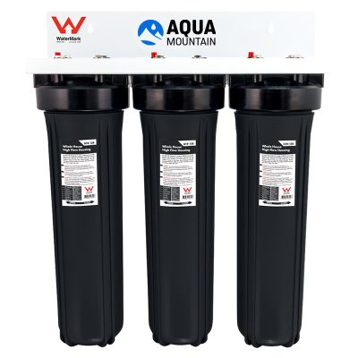 Fluoride removal whole house water filter triple system for town water